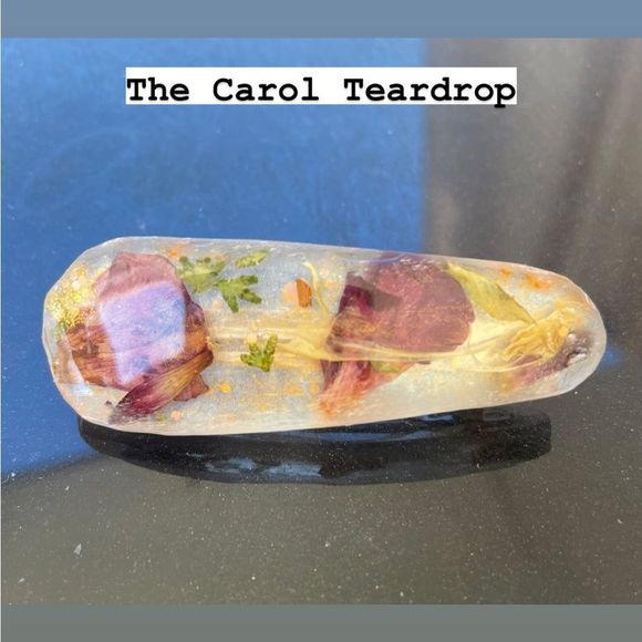 #107 Pressed Flower French Barrett Hair Clip - Picture 16 of 17